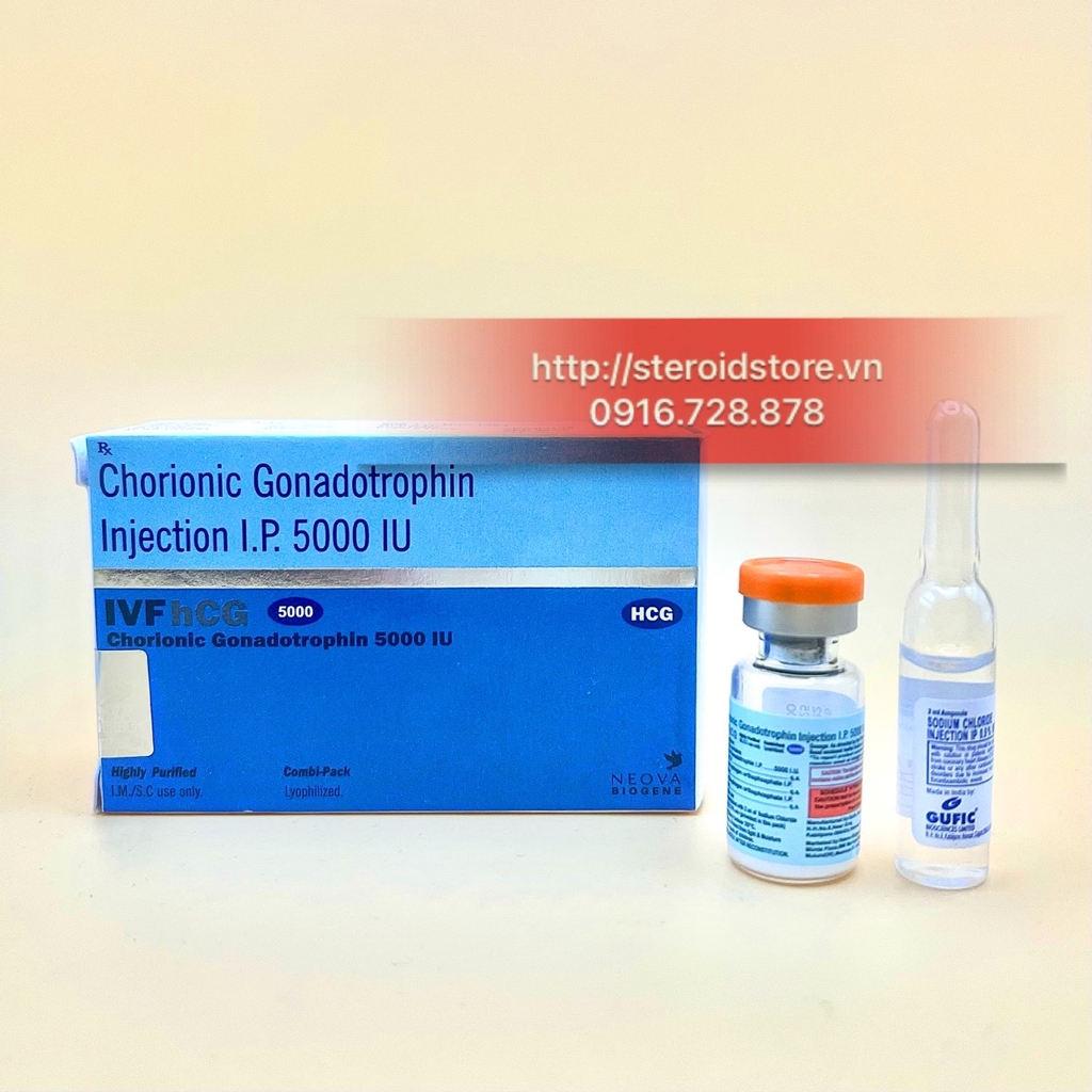 IVF-C 5000IU - HCG HÃNG NEOVA ( ẤN ĐỘ) - HỘP 1 ỐNG