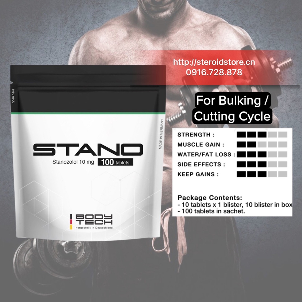 Stano (Stanozolol 10mg) - Hãng BODYTECH - Túi / Hộp 100 Viên