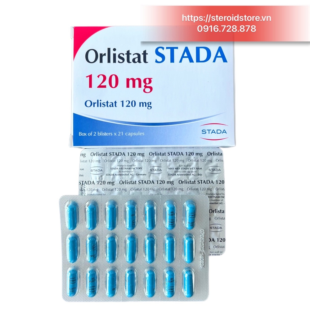 Orlistat 120mg Stada - Hộp 42 Viên Hỗ Trợ Giảm Cân