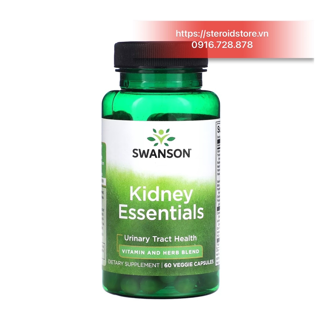 Kidney Essential Swanson - Viên Uống Bổ Thận Của Mỹ - Lọ 60 Viên