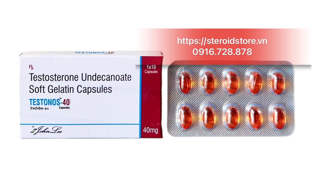 (Date 01/2026) TESTOSNOS (Testosterone Undecanoate 40mg) - Hãng John Lee - Hộp 10 Viên