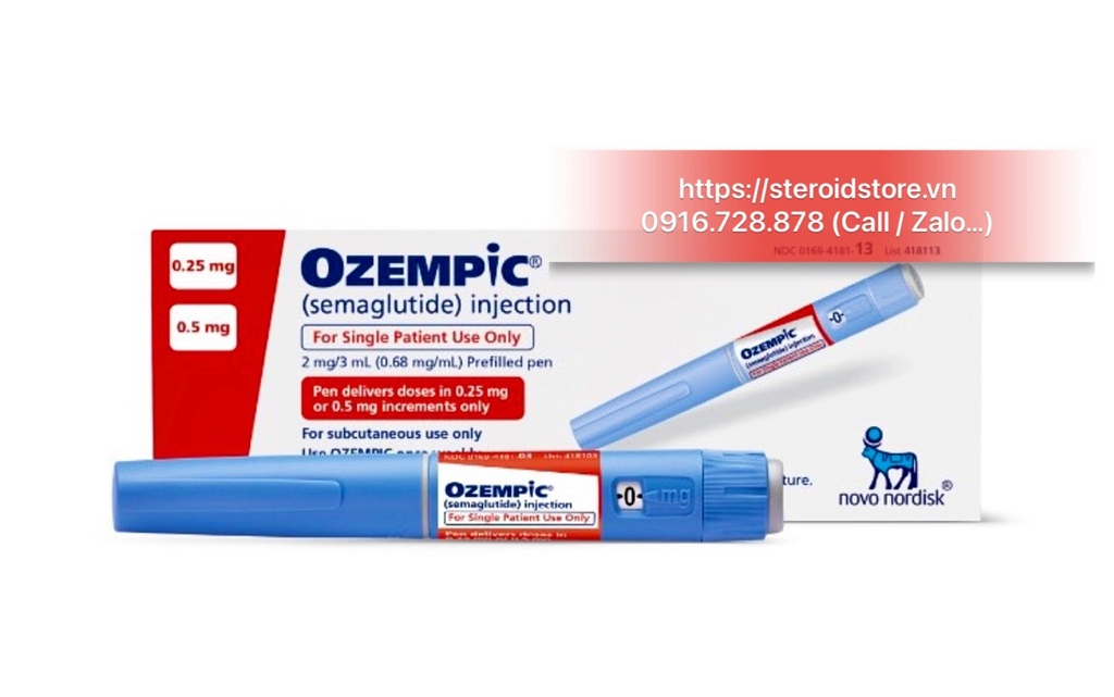 OZEMPIC 0.5MG ( Semaglutide 0.5mg) Hãng Novo Nordisk Hộp 1 Bút 4 Liều Tiêm