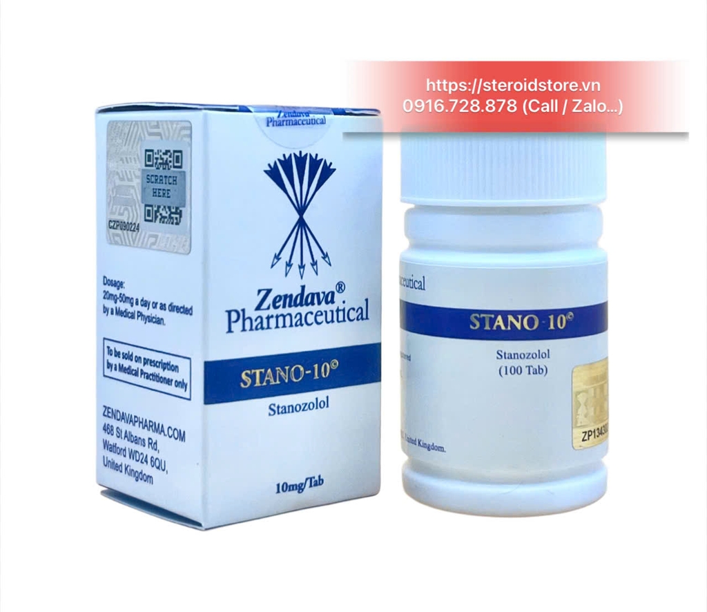 Stano 10 ( Stanozolol 10mg) - Hãng Zendava - Hộp 100 Viên