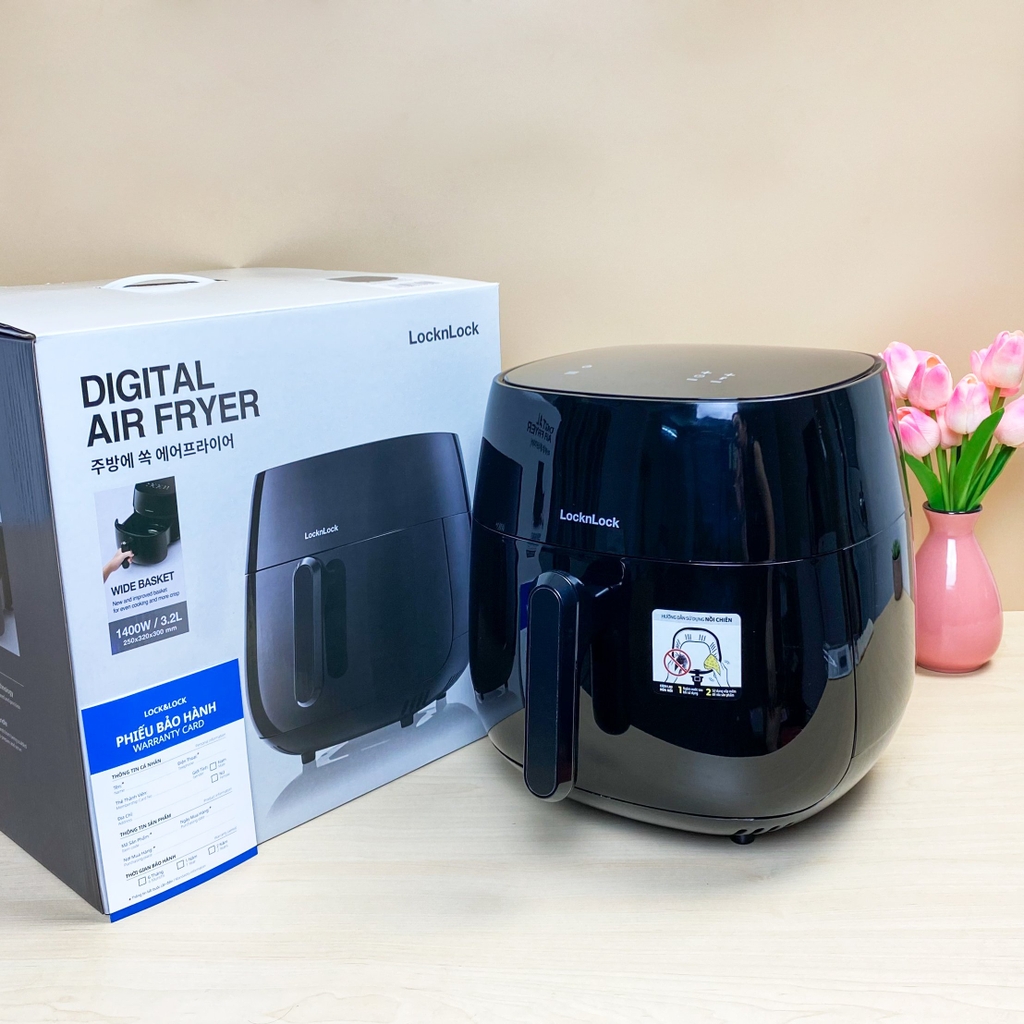 Nồi chiên không dầu điện tử LocknLock Digital Air Fryer 3.2L EJF273BLK