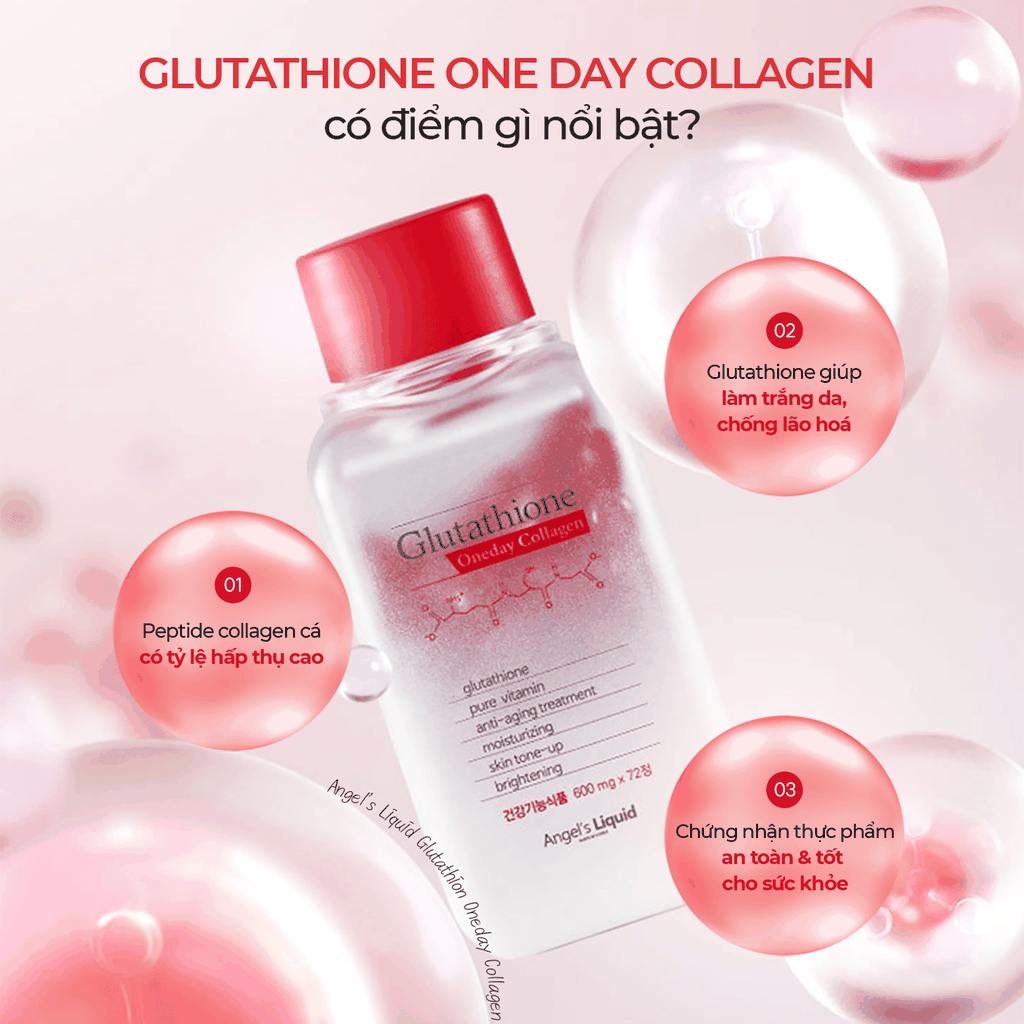 Viên uống trắng da Angel's Liquid Oneday Collagen 72 viên