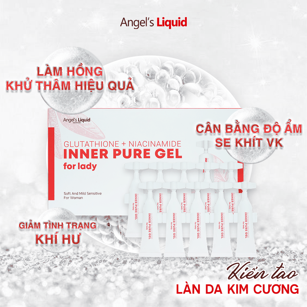 Siêu Tinh Chất Làm Hồng Se Khít Vùng Kín Angel Liquid Glutathione Plus  Niacinamide Inner Pure Gel - Angel's Liquid Viet Nam