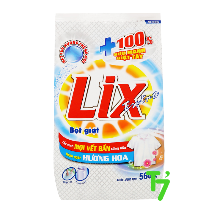Bột Giặt Thơm Ngát Hương Hoa Lix Extra gói 560g