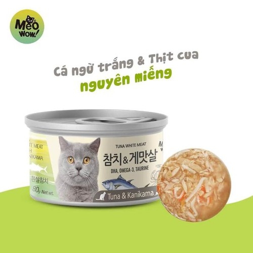 Pate Meowow Cá ngừ và thịt cua 80gr