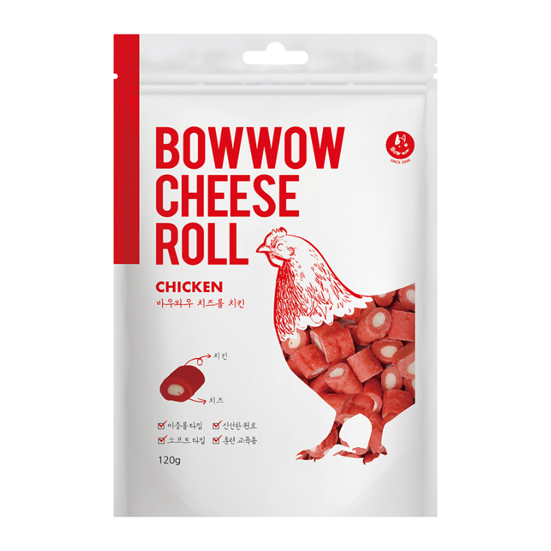 BOWWOW - Phô mai cuộn thịt gà - 120g