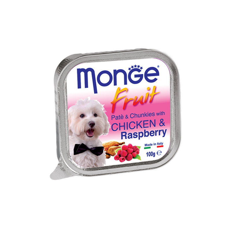 Pate chó MONGE - Chicken & Raspberry - 100g