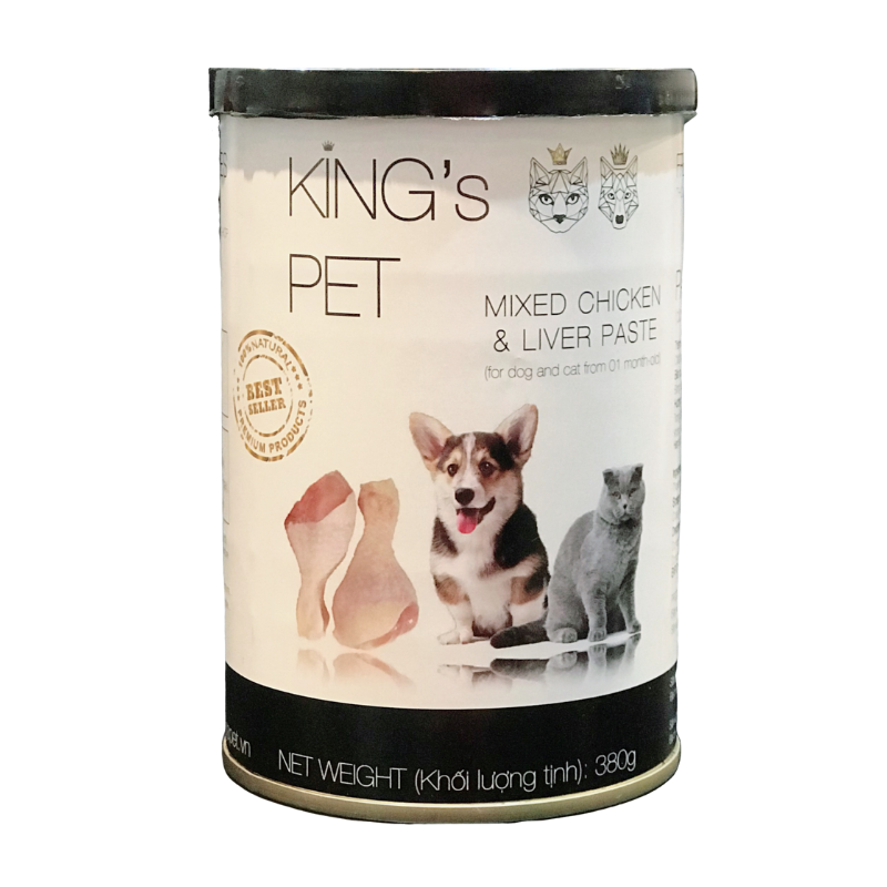 Pate chó mèo King's Pet - Pate Gà - 380g