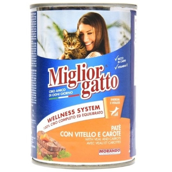 Pate mèo Migliorgatto thị bê và cà rốt