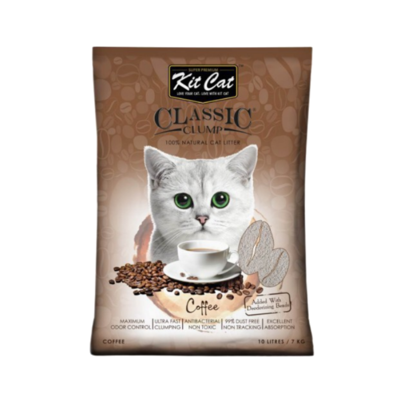 Cát mèo KITCAT - Classic Clump - Coffee cà phê - 10L