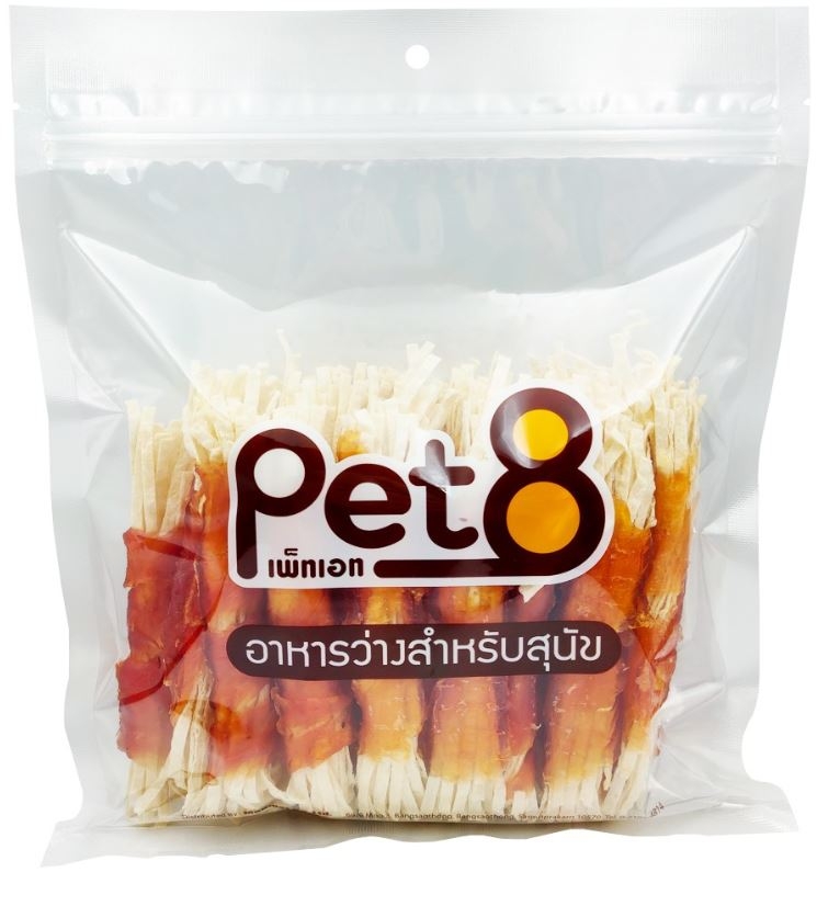 Pet8 - JJA57 - Gà quấn cá sợi nhỏ - miếng lớn 350gr