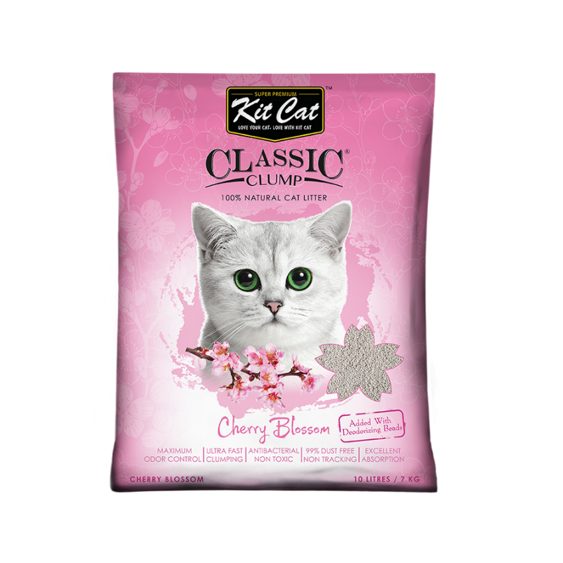 Cát mèo KITCAT - Classic Clump - Cherry Blossom - 10L
