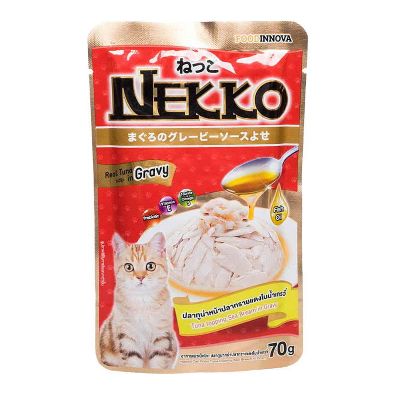 Sốt mèo Nekko - Tuna topping Sea Beam in Gravy - 70g