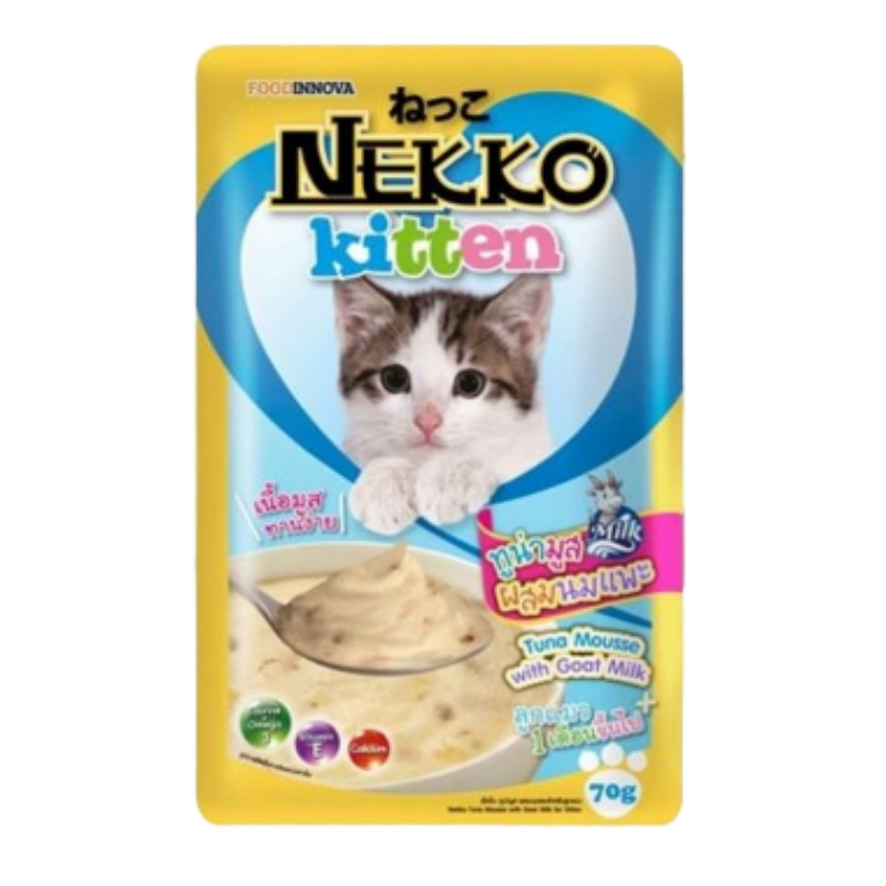 Pate mèo Nekko Kitten -  Tuna Mousse with Goat Milk - 70g