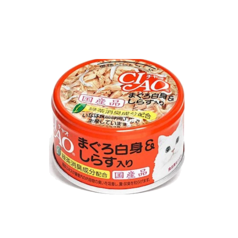 Pate mèo CIAO - White meat tuna with Shirasu - 85g