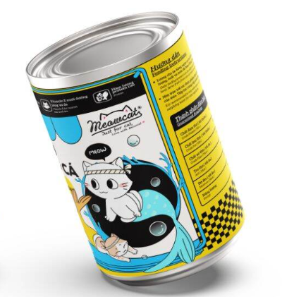 Meowcat pate lon - Thịt đỏ cá ngừ với thịt cá trắng 400g