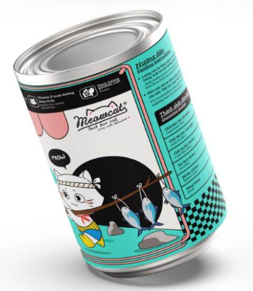 Meowcat pate lon - Thịt đỏ cá ngừ với cá thu 400g