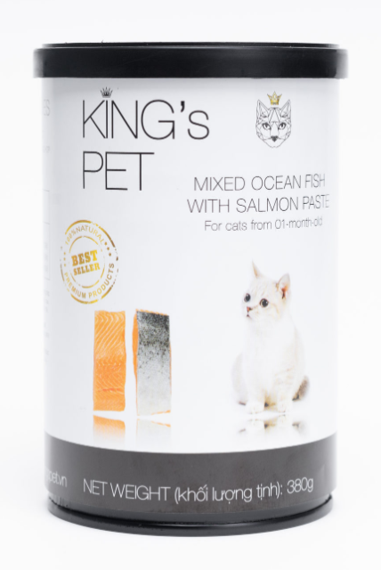 Pate King's Pet cho mèo - Cá hồi - 380g