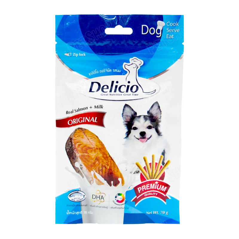 DELICIO - Real Salmon + Milk Flavor - 70G