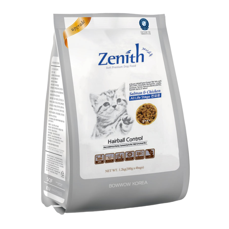 Thức ăn hạt cho mèo ZENITH - Soft Premium Cat Food - Hairball - 1.2kg