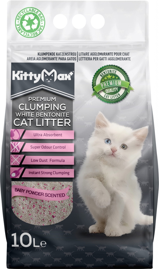 CÁT VỆ SINH KITTYMAX 10L HƯƠNG BABY POWER