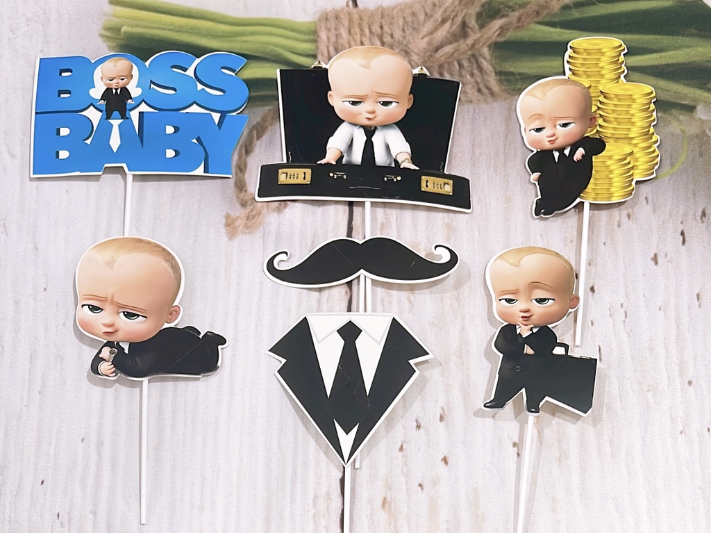 Baby Boss Cake Decoration Cake Topper Boss Baby Boy Baby Girl Baby Boss  Theme Party Set Birthday Decor Baby Boss Girl 12pcs | PGMall