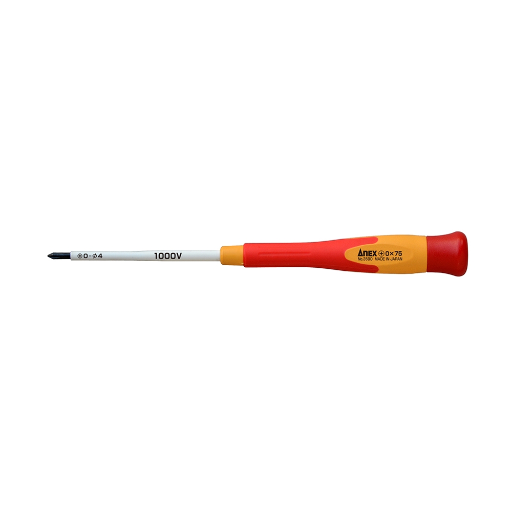 Tô vít điện tử cách điện No.3590+0×75 Anex Nhật Bản