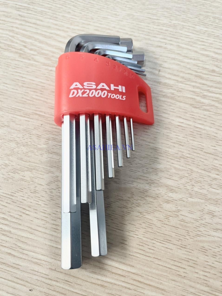 Bộ lục giác ngắn 2 đầu lục 1.5-10mm AXS0910 ASAHI Nhật Bản
