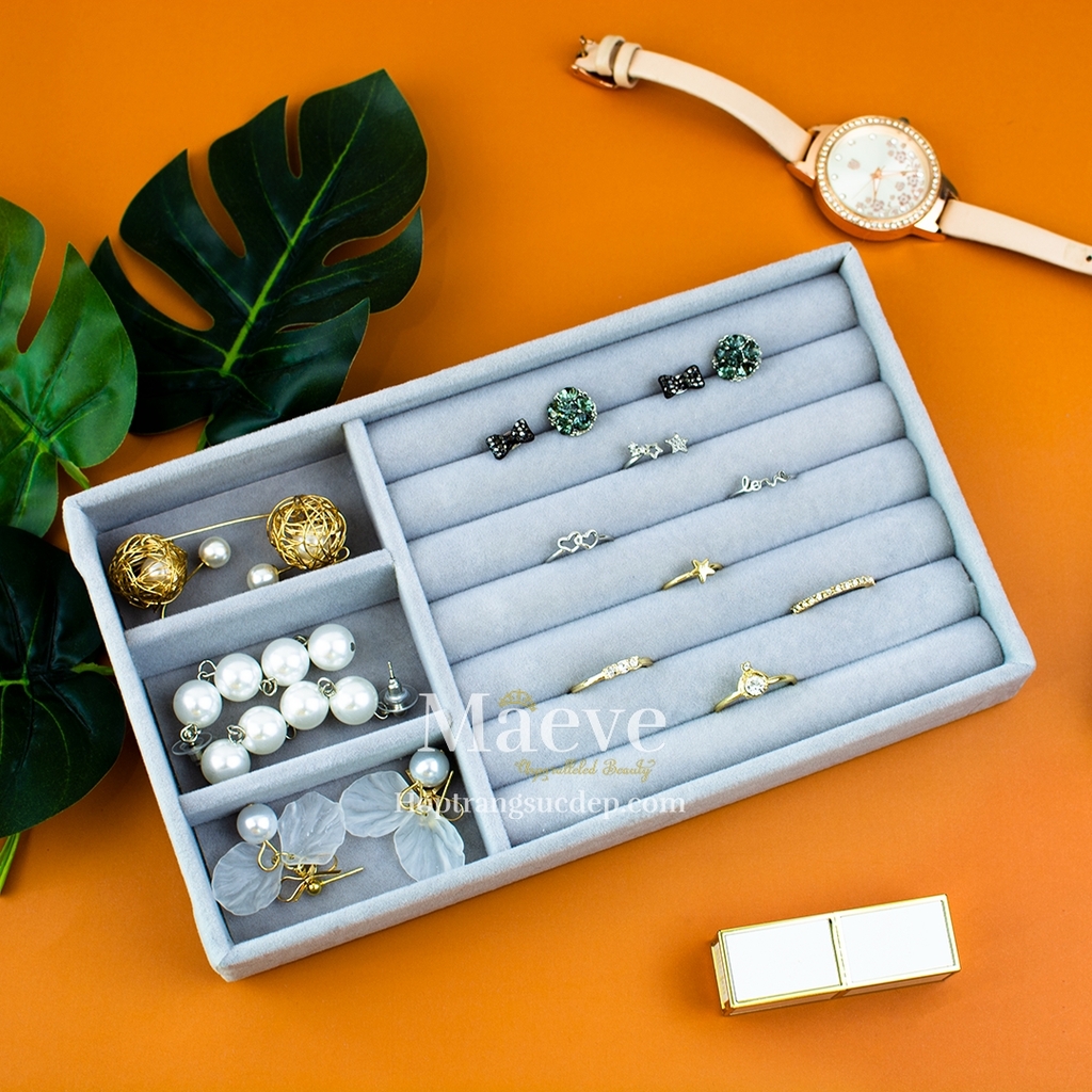 Khay xám nhung Sponge