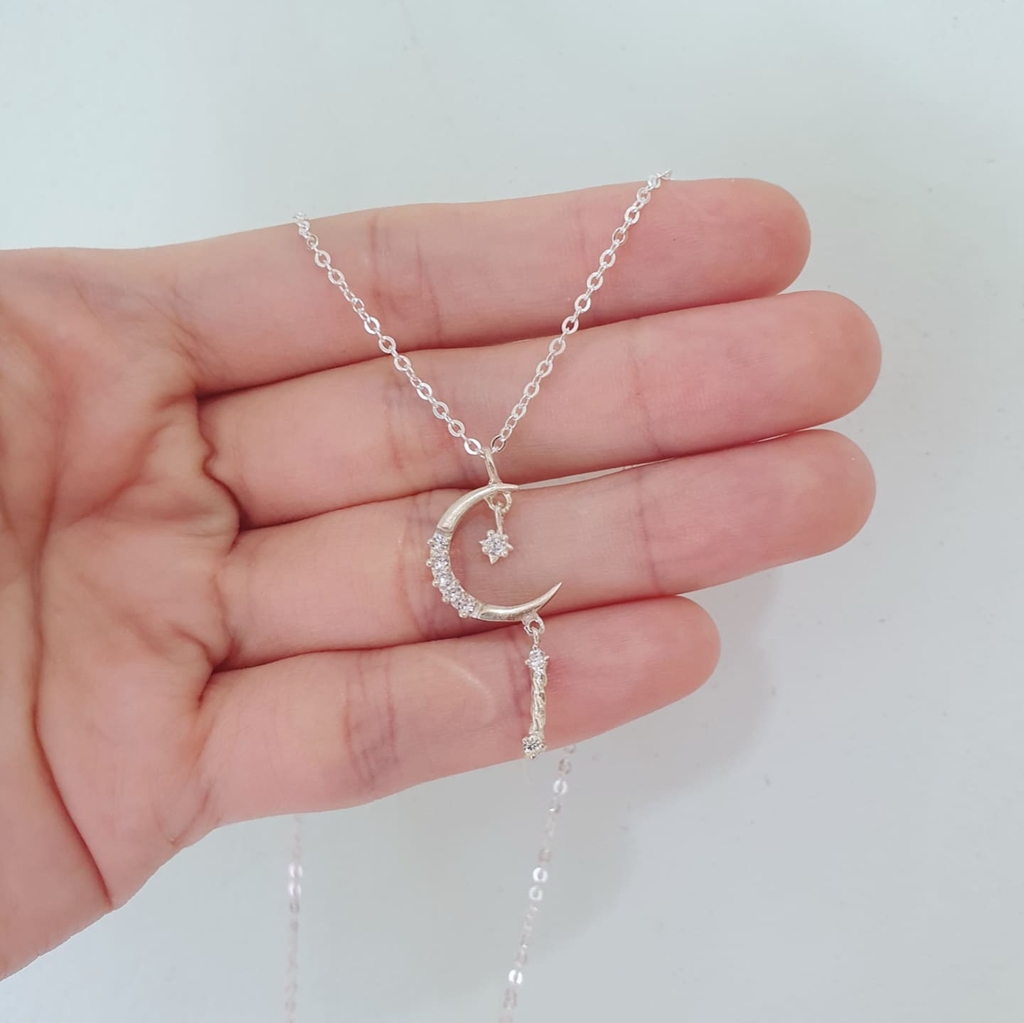 Dây chuyền bạc nữ hình mặt trăng, Night Dream Necklace