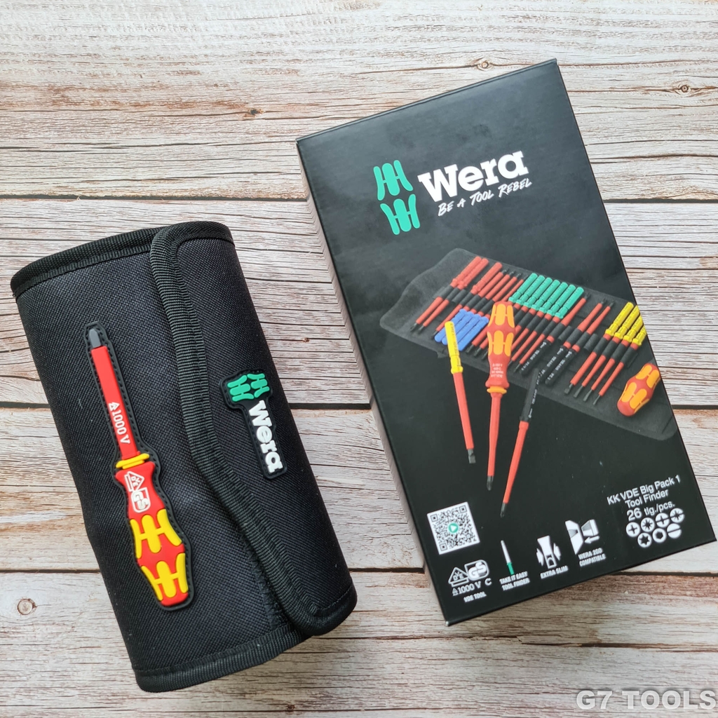 Kraftform Kompakt Vde Wera 05006617001 Big Pack 1, 26 Pièces Electro Set Met Ratel
