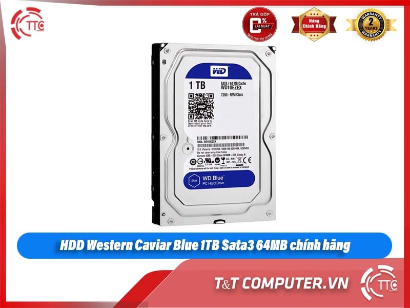 HDD Western Caviar Blue 1TB Sata3 64MB chính hãng
