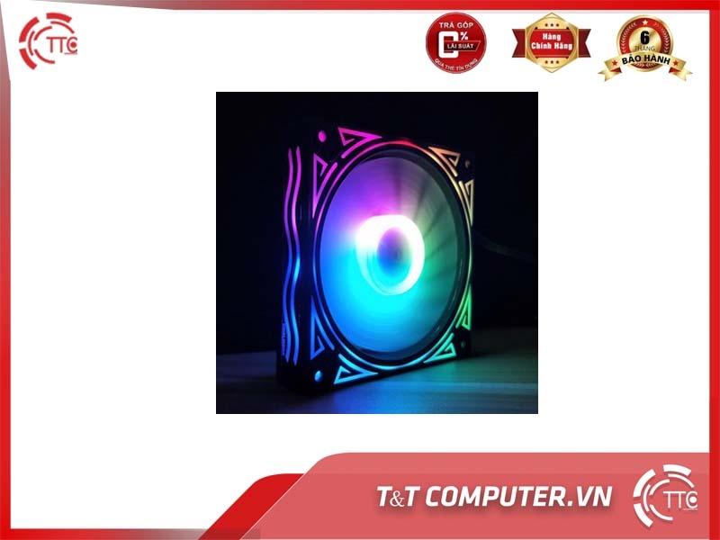 Bộ 8 Quạt Tản Nhiệt, Fan Case Led RGB Coolmoon X Plus - Kèm Bộ Hub Sync Main, Đổi Màu Theo Nhạc