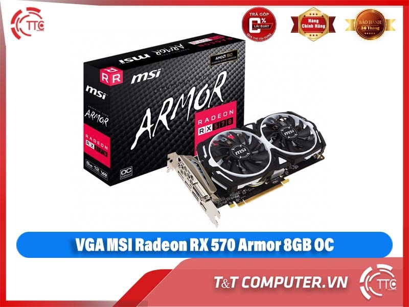 VGA MSI Radeon RX 570 Armor 8GB OC