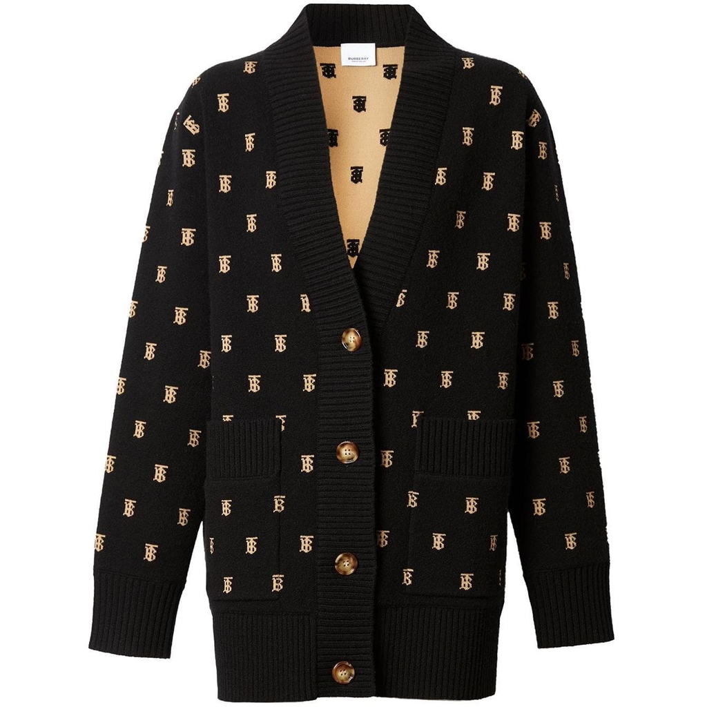 ÁO LEN BURBERRY TB LOGO CARDIGAN BLACK CHUẨN 1:1 AUTHENTIC HEAVEN SHOP -  SINCE 2013 -