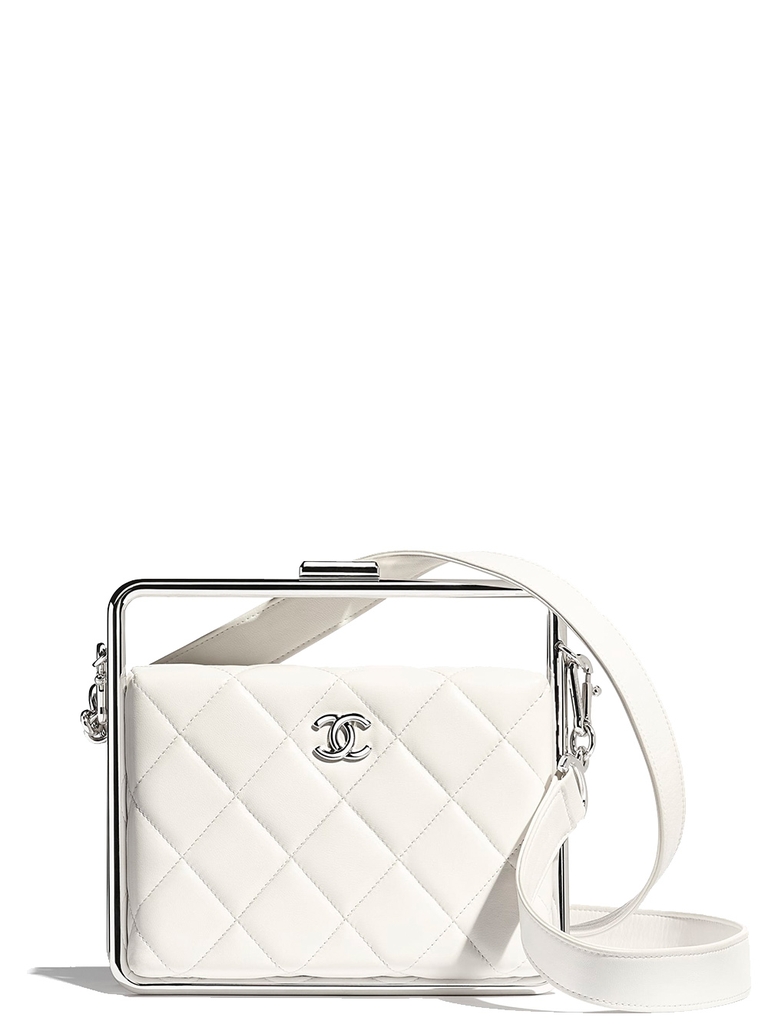 TÚI CHANEL LAMBSKIN & SLIVER TONE METAL WHITE CHUẨN 1:1 AUTHENTIC HEAVEN  SHOP - SINCE 2013 -