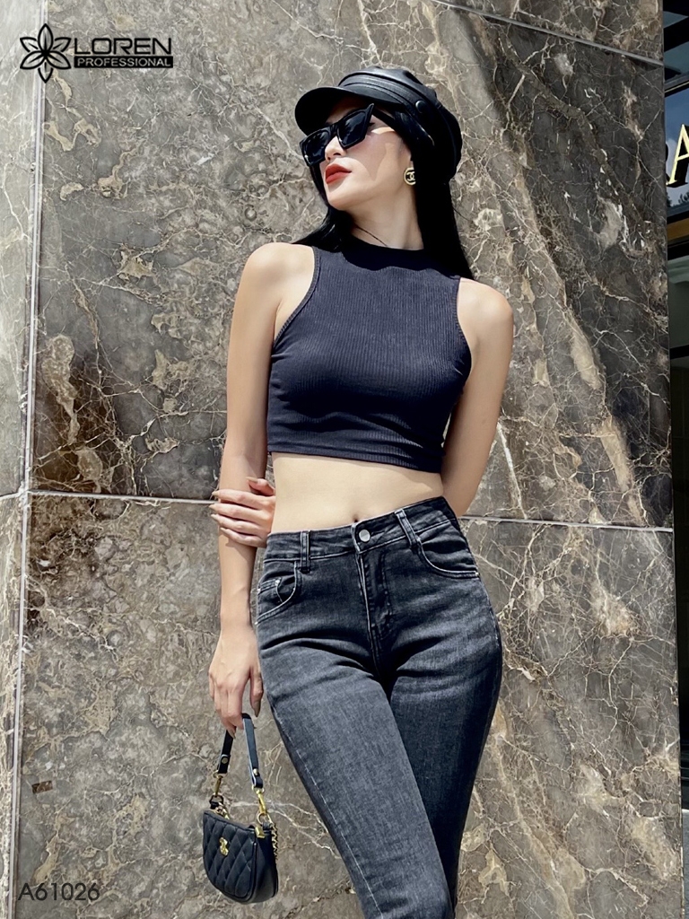 Áo nữ LOREN bo gân sát nách A61026
