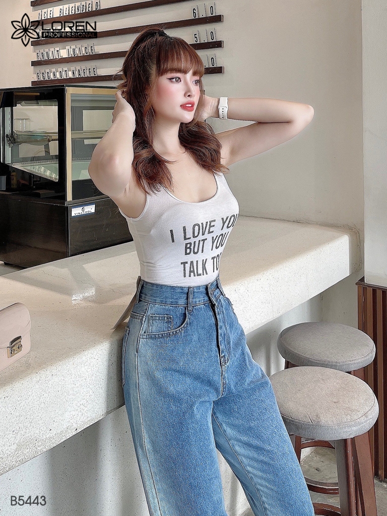 Quần jean ống rộng LOREN wash xanh B5443