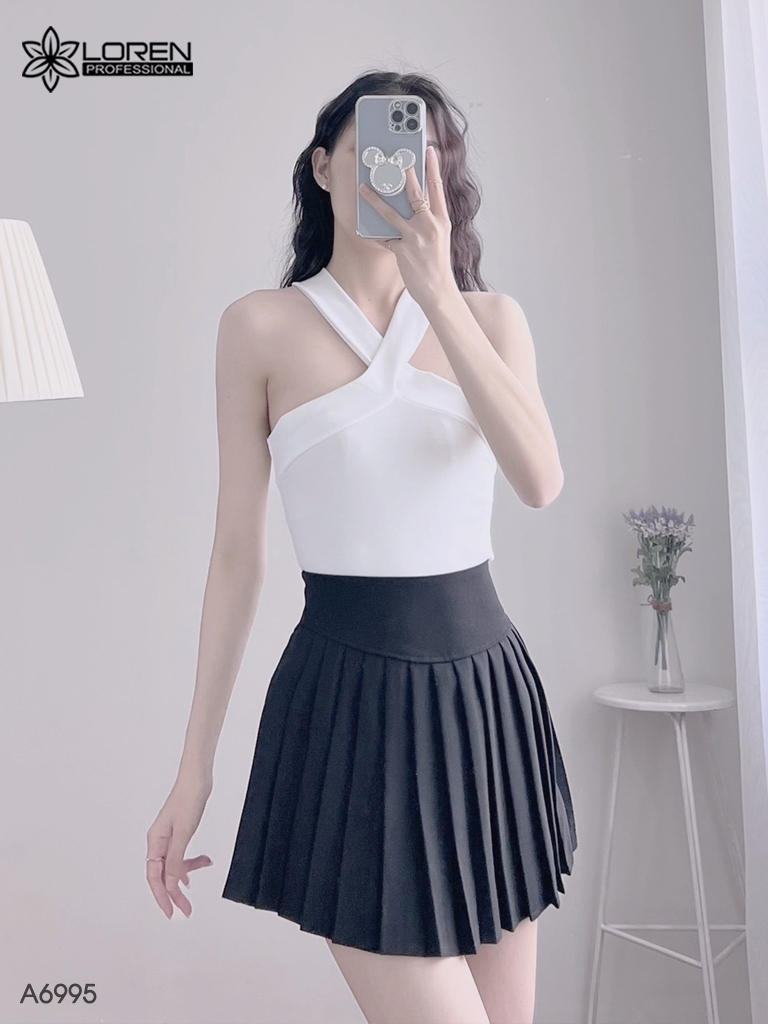 Áo kiểu nữ LOREN bozip chéo cổ A6995