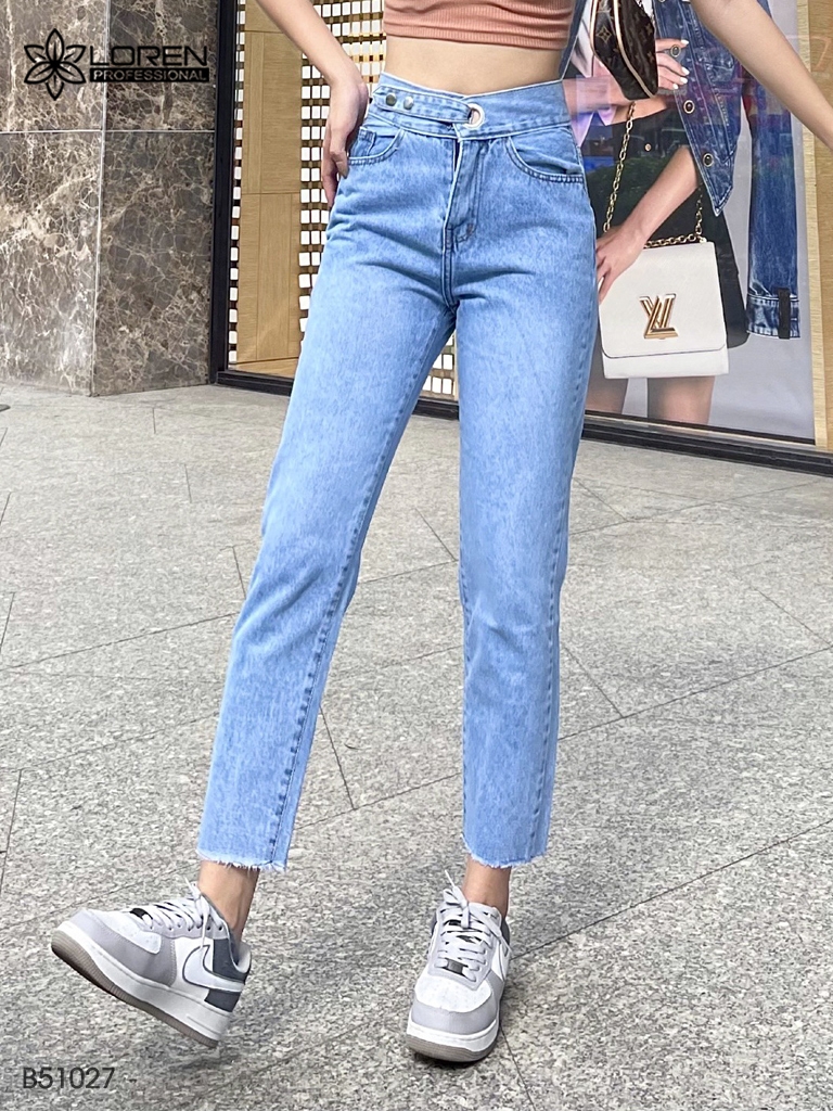Quần jean baggy nữ LOREN lưng kiểu B51027