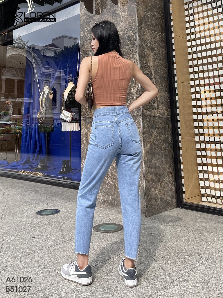Quần jean baggy nữ LOREN lưng kiểu B51027