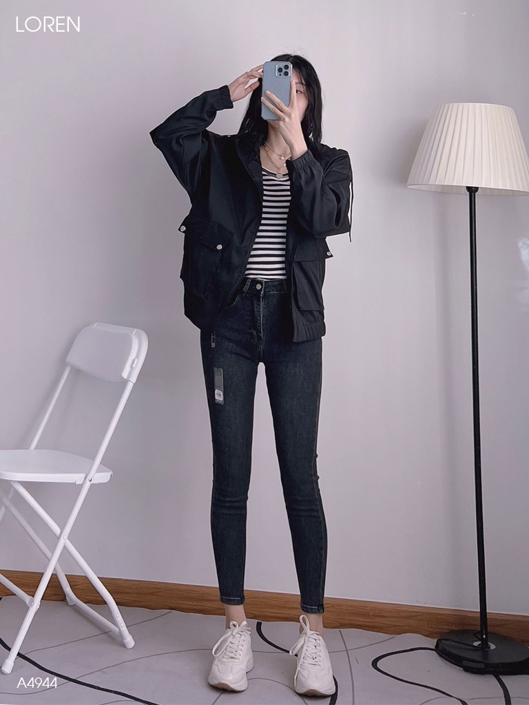 Áo khoác LOREN dù 2 túi hộp A4944