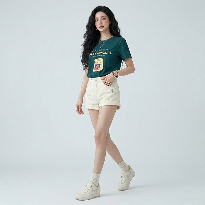 Áo thun nữ LOREN Regular Tomato A21091