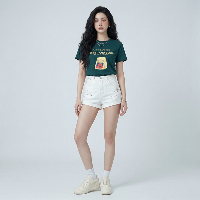 Áo thun nữ LOREN Regular Tomato A21091