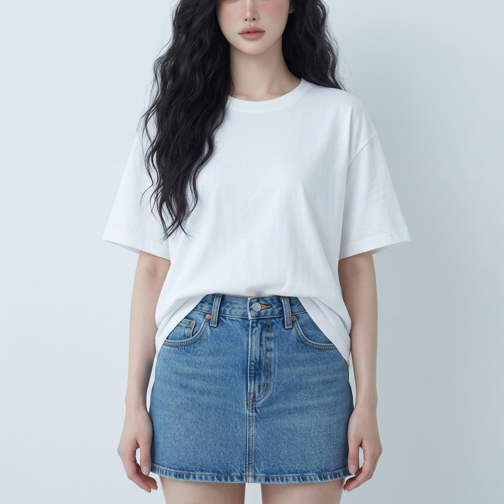 Áo thun nữ LOREN trơn trắng A2048