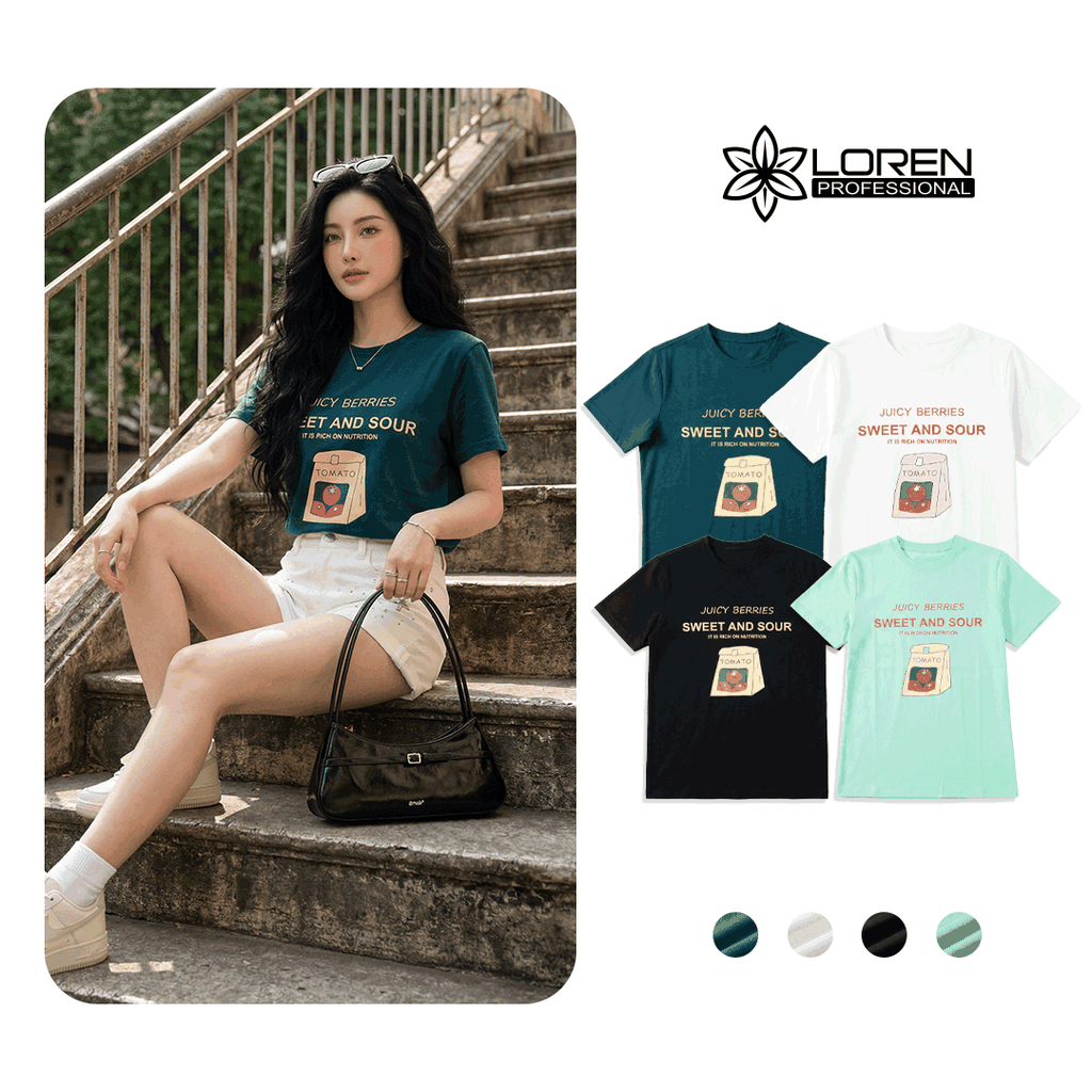 Áo thun nữ LOREN Regular Tomato A21091