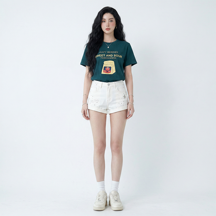 Áo thun nữ LOREN Regular Tomato A21091
